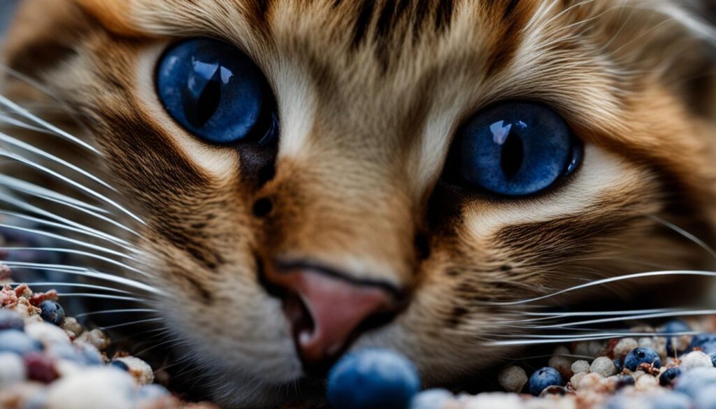 Allergic reactions to blueberries in cats