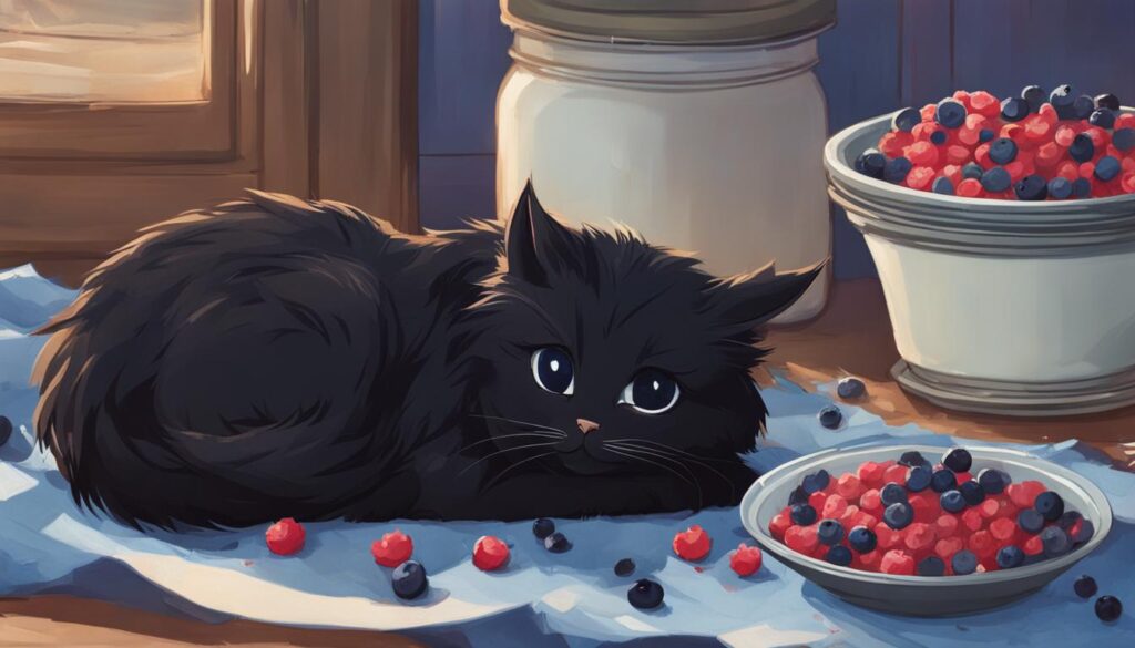 Effects of excessive blueberry consumption in cats